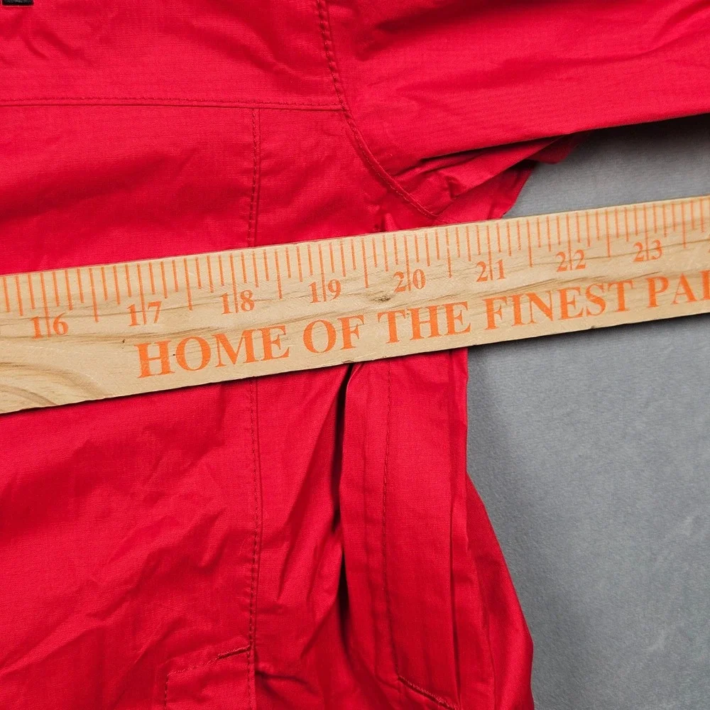 NEW North Face DryVent Rain Jacket Mens Medium Red Full Zip Hooded Waterproof